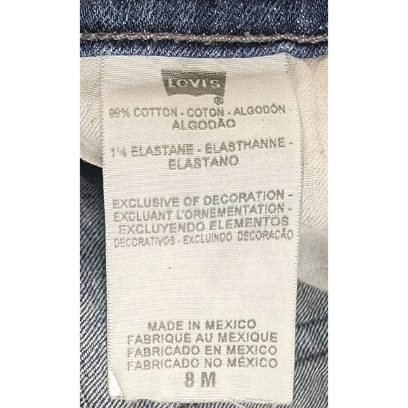 Levi’s Mid Rise Skinny Straight Leg Jeans Blue Women’s Size 8 - Picture 8 of 8